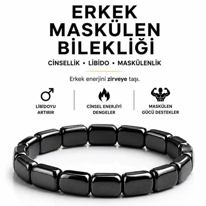 Luvira® Hematit Erkek Bilekliği