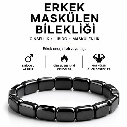 Luvira® Hematit Erkek Bilekliği